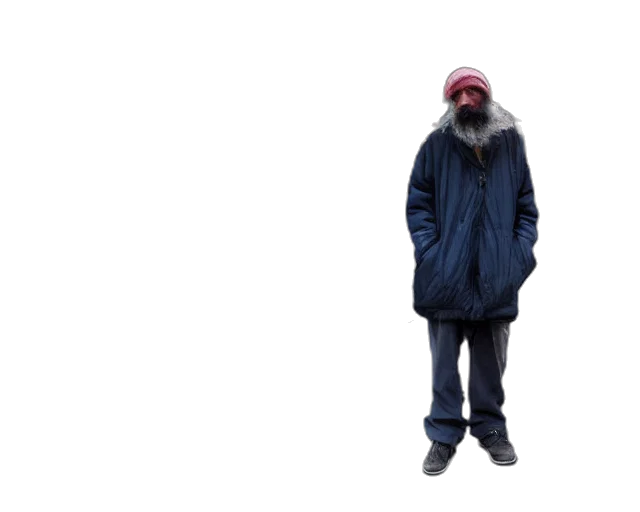 jacket, hat, staff, mask, 3d render, concept art, photorealistic, pixel art transparent PNG cut-out