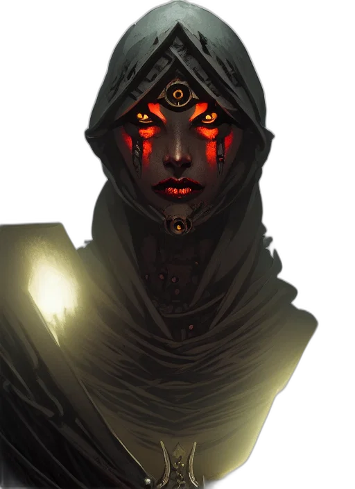 mask, face, staff, creature, concept art, fantasy art, comic book art, pixel art transparent PNG cut-out