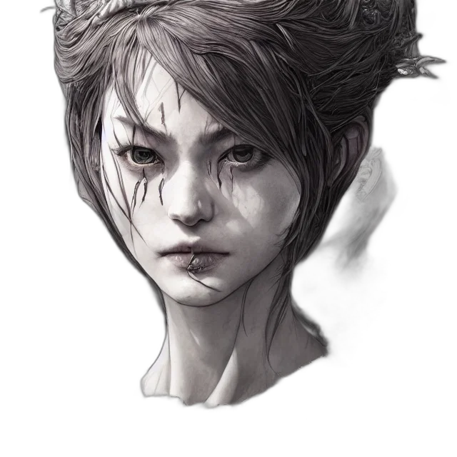 face, mask, crown, creature transparent PNG cut-out