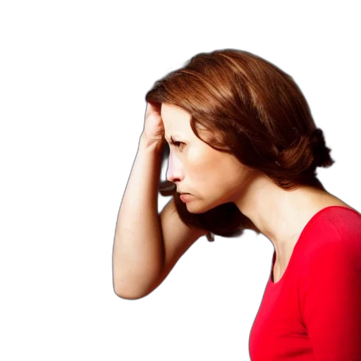 face, indecisive, wife, thinking transparent PNG cut-out