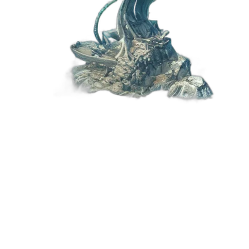 dragon, mask, crown, creature, concept art, fantasy art, 3d render, photorealistic transparent PNG cut-out