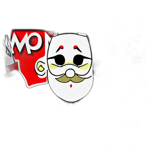 mask, staff, concept art, 3d render, cartoon, photorealistic, pringle, logo transparent PNG cut-out