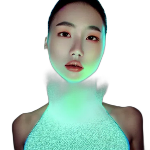 mask, robot, face, jewelry, vaporwave, 3d render, cyberpunk, photorealistic transparent PNG cut-out