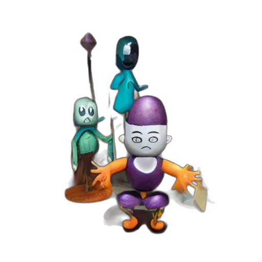 staff, robot, concept art, 3d render transparent PNG cut-out