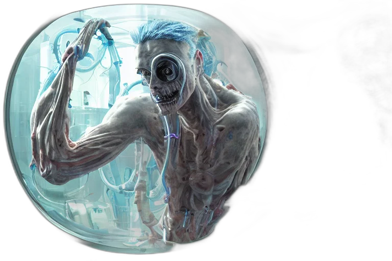 concept art, fantasy art, comic book art, cyberpunk, underwater, photorealistic, concept, art transparent PNG cut-out