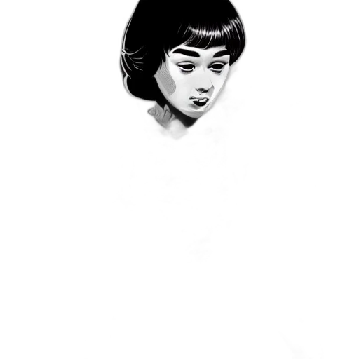 face, hair, dress, creature transparent PNG cut-out