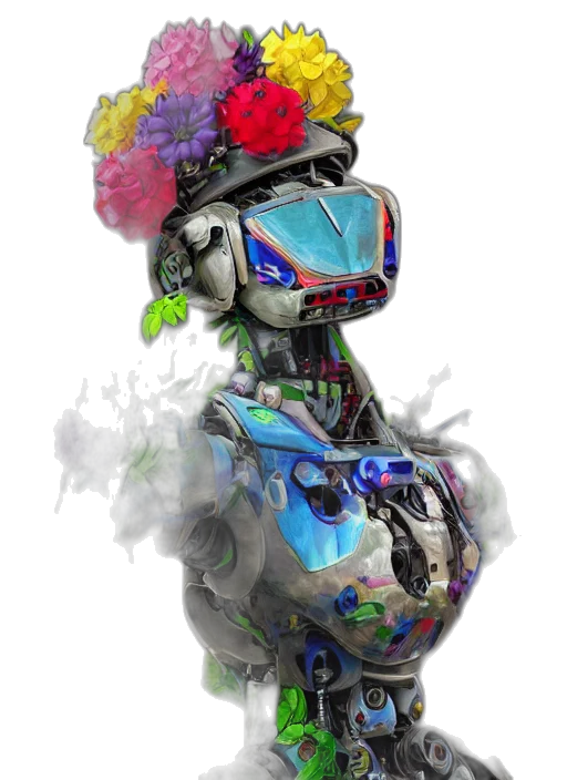 robot, mask, crown, face, cyberpunk, concept art, vaporwave, pixel art transparent PNG cut-out