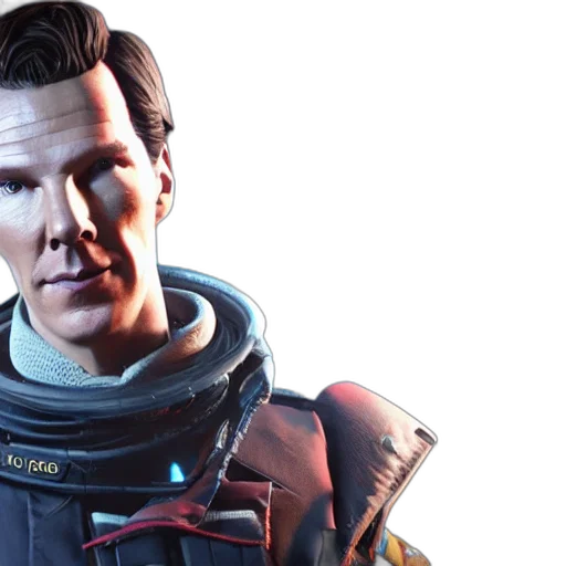 concept art, 3d render, outer space, benedict, cumberbatch, destiny, unreal, engine transparent PNG cut-out