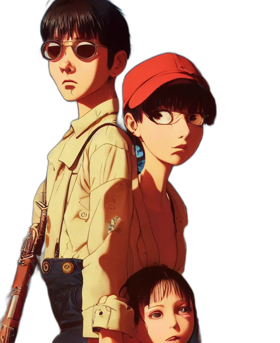 jacket, hat, anime, concept art transparent PNG cut-out