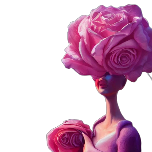 crown, flower, dress, concept art transparent PNG cut-out