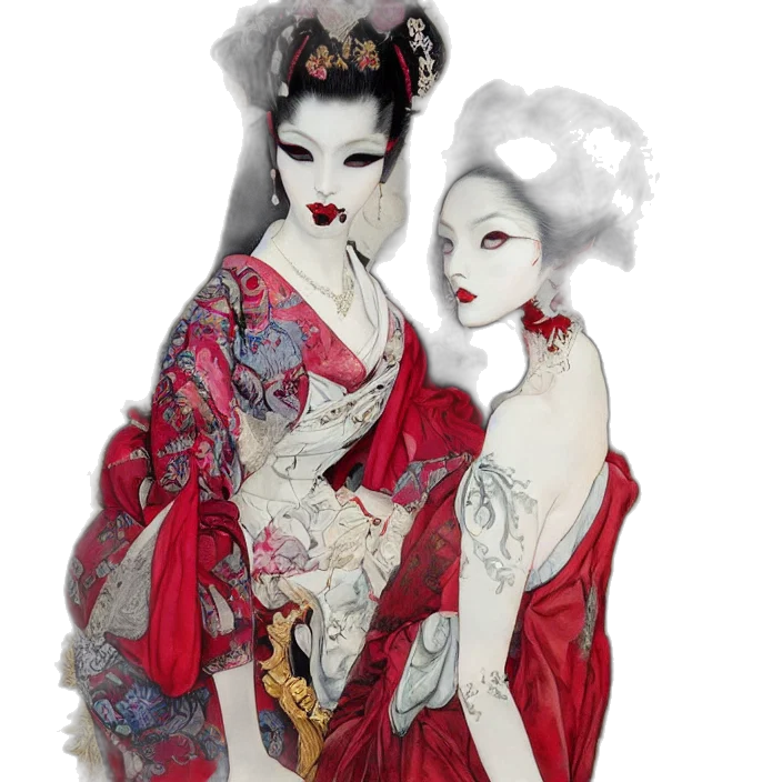mask, dress, fantasy art, concept art, photorealistic, comic book art, red, dark transparent PNG cut-out