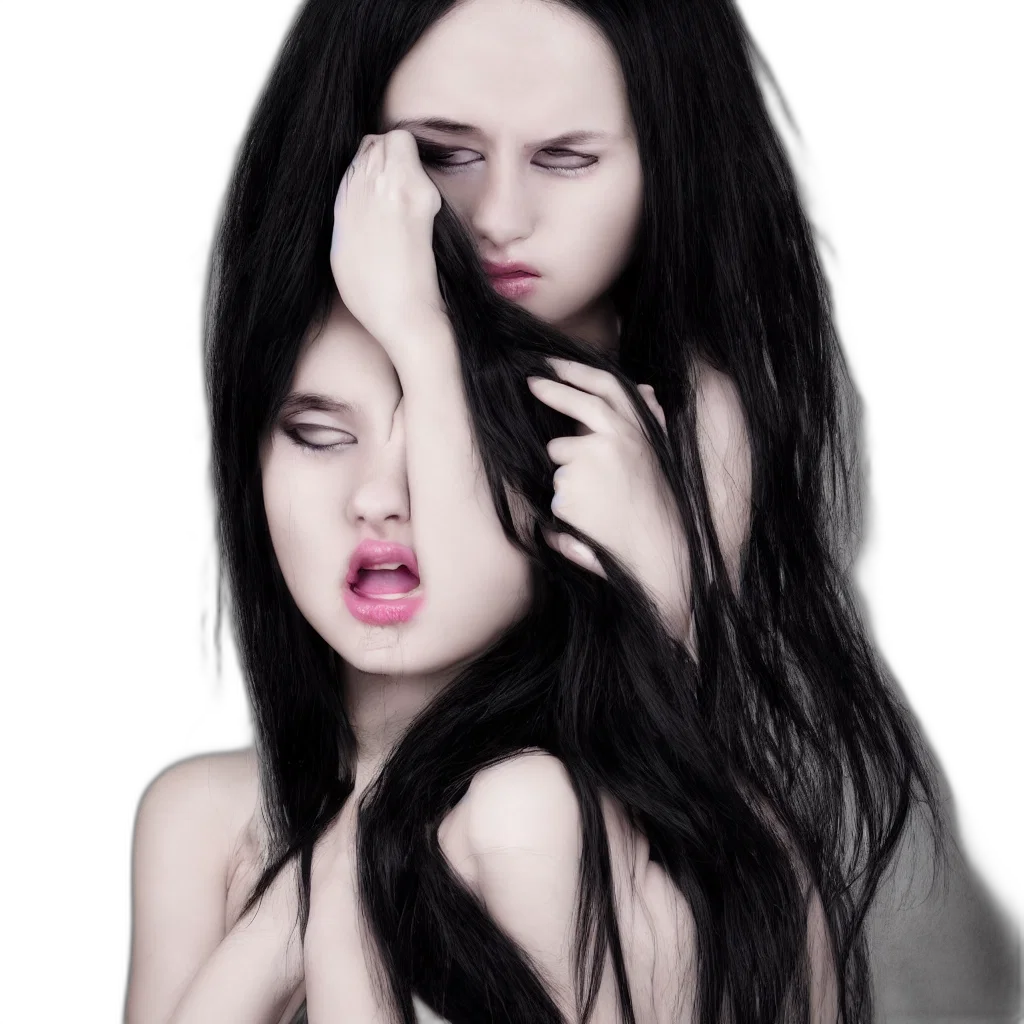 hair, face, creature, mask transparent PNG cut-out