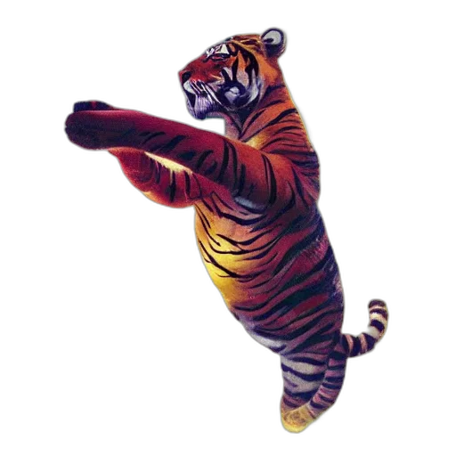 animal, staff, concept art, photorealistic, pixel art, fantasy art, tiger, made transparent PNG cut-out