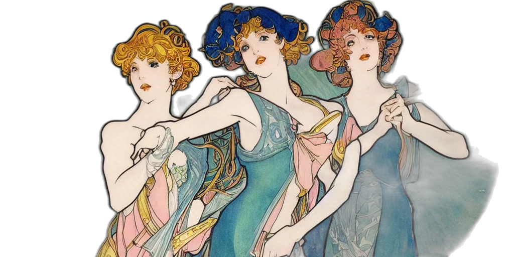 watercolor, fresco, sailor, neptune, uranus, dancing, beautiful, realistic transparent PNG cut-out