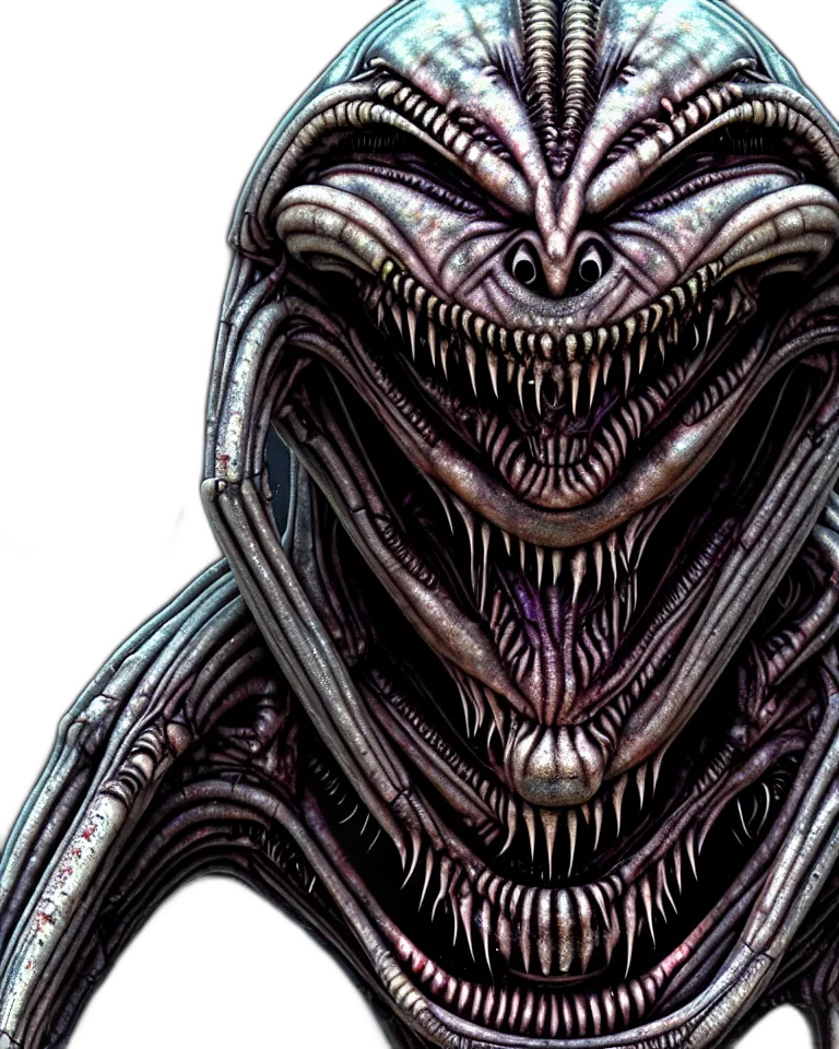 mask, creature, face, concept art, comic book art, 3d render, fantasy art, outer space transparent PNG cut-out