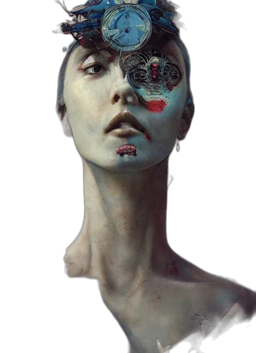 mask, face, robot, creature transparent PNG cut-out