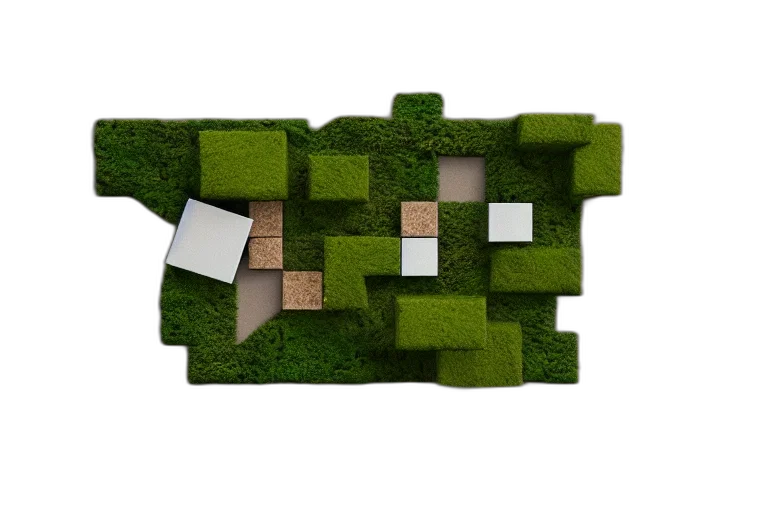 building, furniture, tree, 3d render, pixel art, concept art, photorealistic, forest transparent PNG cut-out