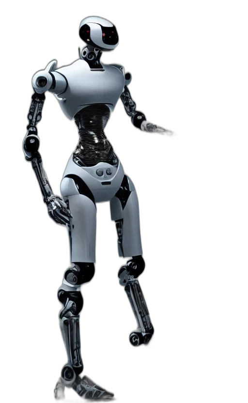 robot, staff, 3d render, concept art transparent PNG cut-out