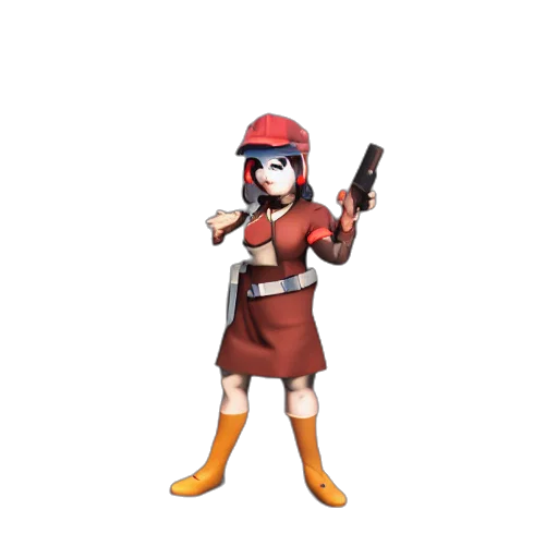 weapon, staff, hat, animal, pixel art, concept art, 3d render, cartoon transparent PNG cut-out