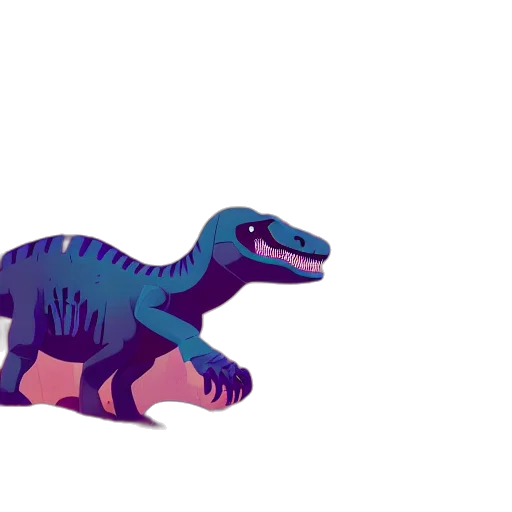 creature, animal, dragon, concept art, pixel art, 3d render, vaporwave, blue transparent PNG cut-out