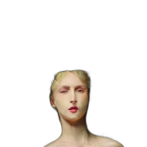 face, creature, dress, mask, photorealistic, vaporwave, 3d render, pixel art transparent PNG cut-out