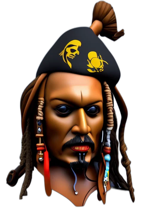 face, 3d render, concept art, photorealistic transparent PNG cut-out