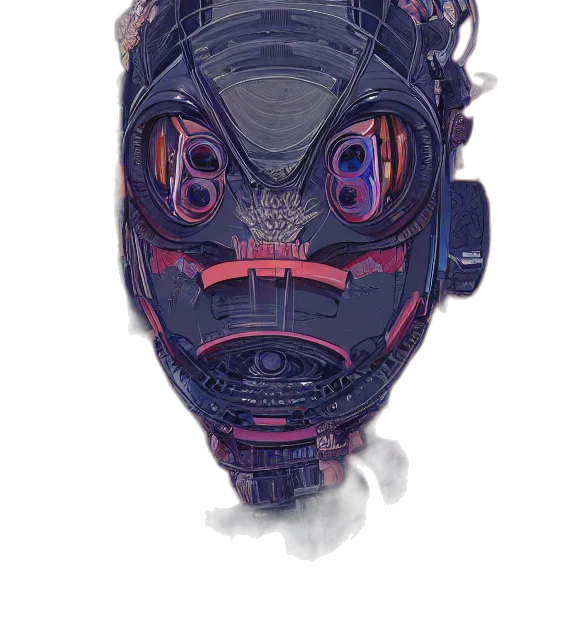 mask, face, robot, creature transparent PNG cut-out