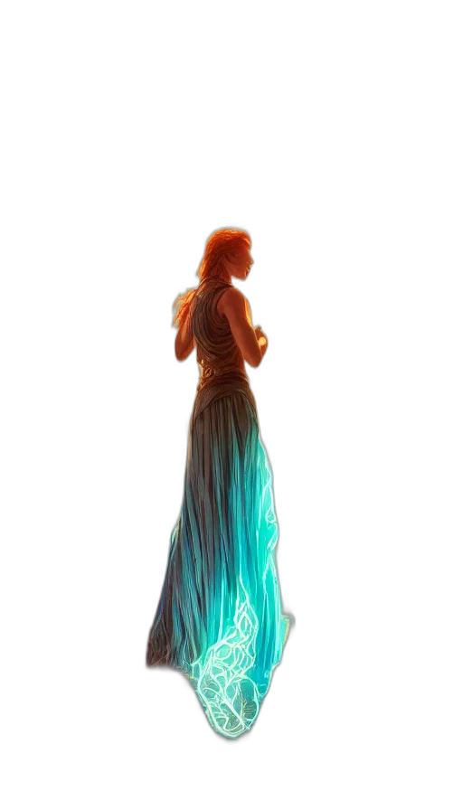 dress, staff, jewelry, bottle transparent PNG cut-out
