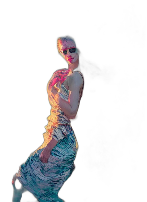 dress, photorealistic, 3d render, concept art, watercolor, pastel, neon, colorful transparent PNG cut-out