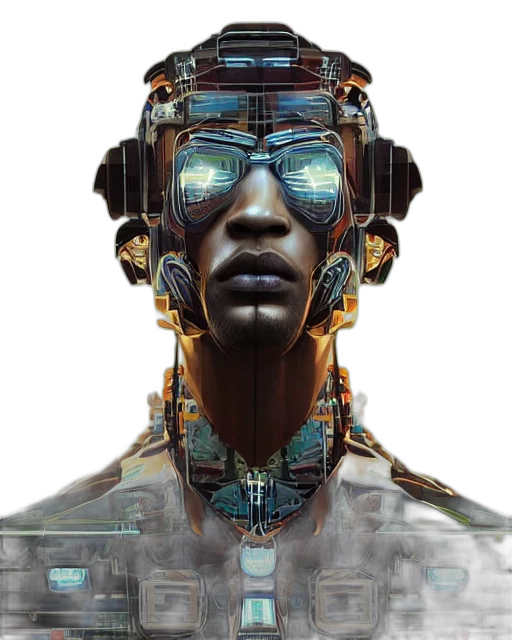 robot, face, mask, jewelry transparent PNG cut-out