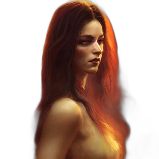 face, fantasy art, concept art, comic book art transparent PNG cut-out