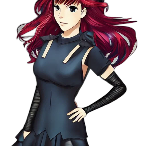 dress, anime, cartoon, concept art transparent PNG cut-out