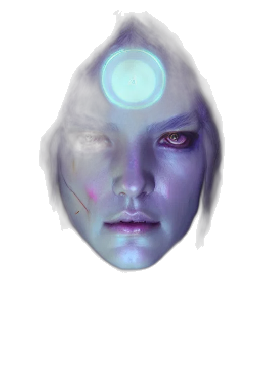 face, mask, robot, creature transparent PNG cut-out