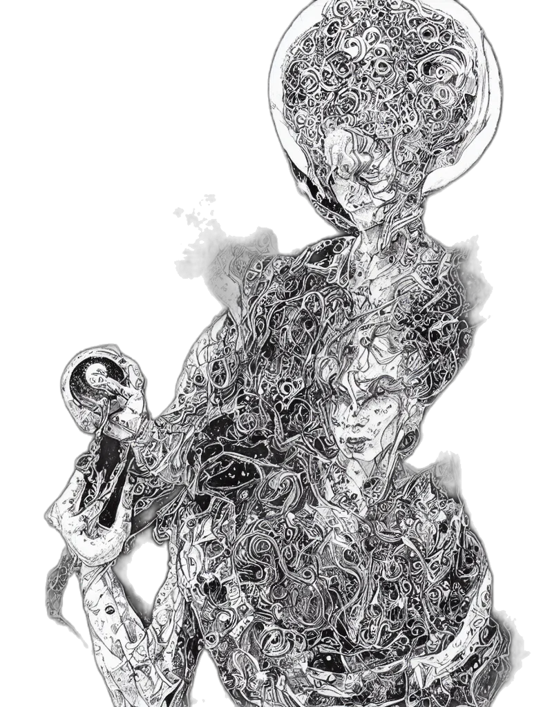 hair, mask, creature, crown transparent PNG cut-out