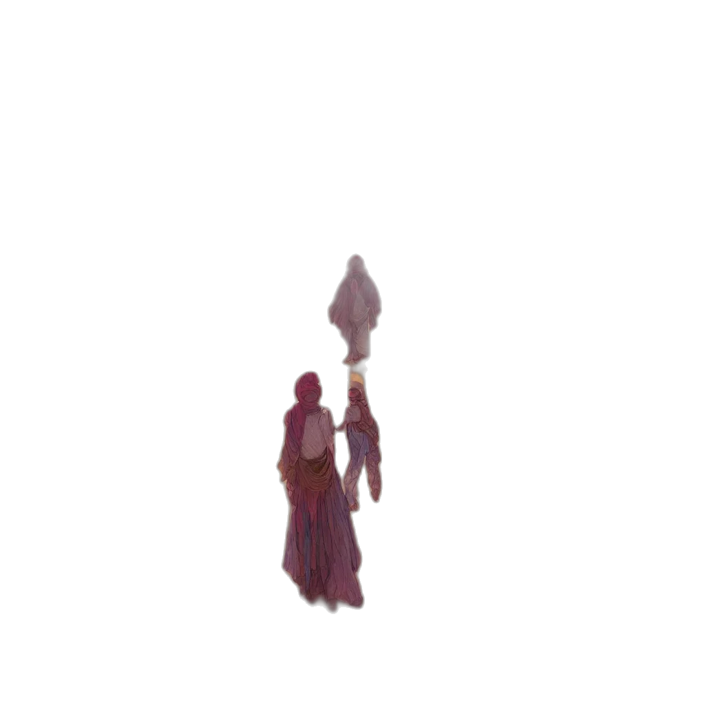 umbrella, dress, staff, sword transparent PNG cut-out