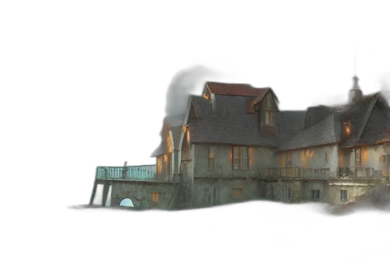 building, concept art, 3d render, photorealistic transparent PNG cut-out