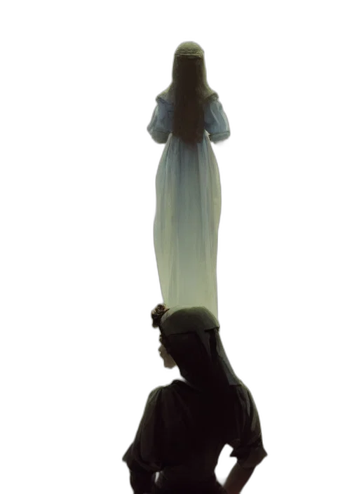 dress, staff, crown, sword transparent PNG cut-out