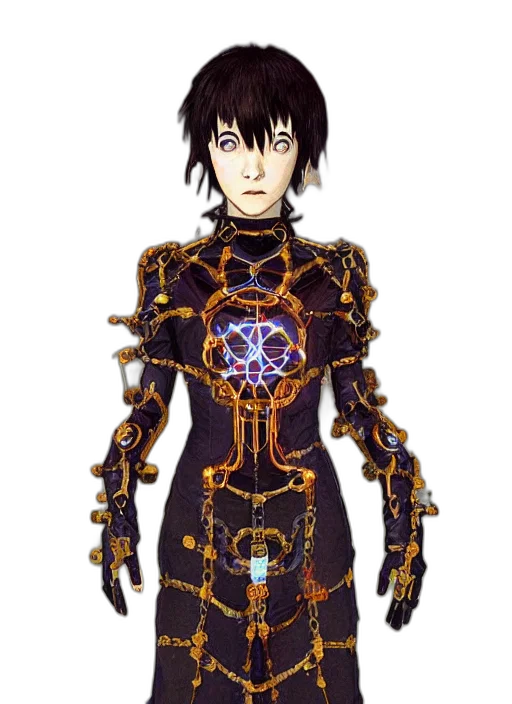 robot, dress, jewelry, concept art transparent PNG cut-out