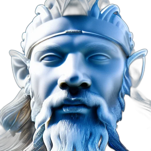 face, mask, staff, fantasy art transparent PNG cut-out
