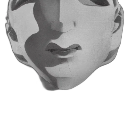 mask, face, robot, crown, 3d render, photorealistic, vaporwave, cartoon transparent PNG cut-out