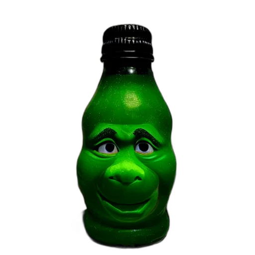 bottle, mask, face, creature transparent PNG cut-out