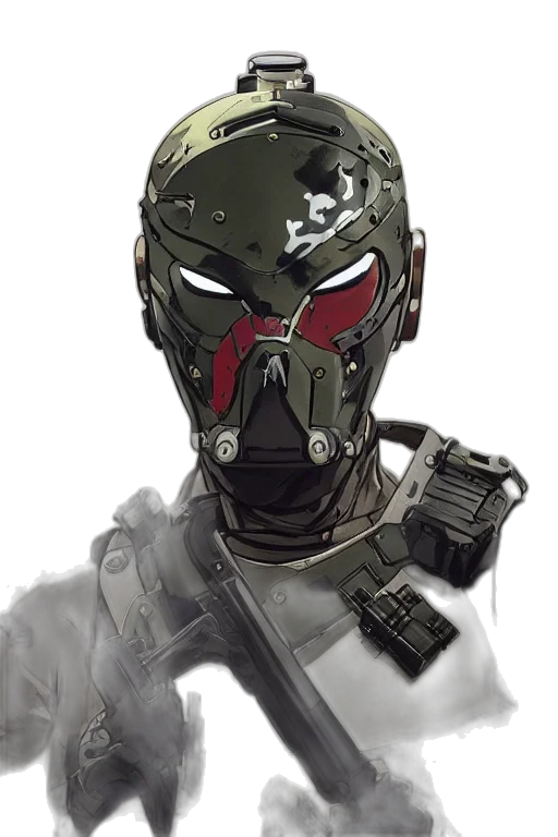 mask, robot, face, concept art transparent PNG cut-out