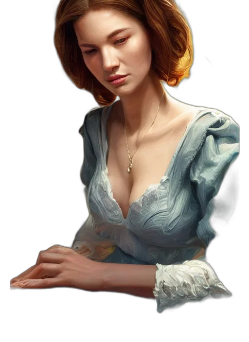 dress, jewelry, face, staff transparent PNG cut-out