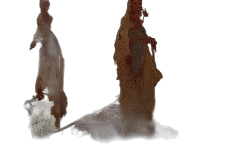 creature, staff, sword, mask transparent PNG cut-out