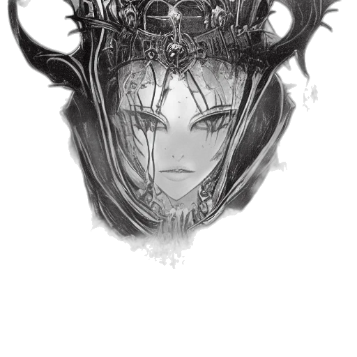 crown, mask, face, creature transparent PNG cut-out