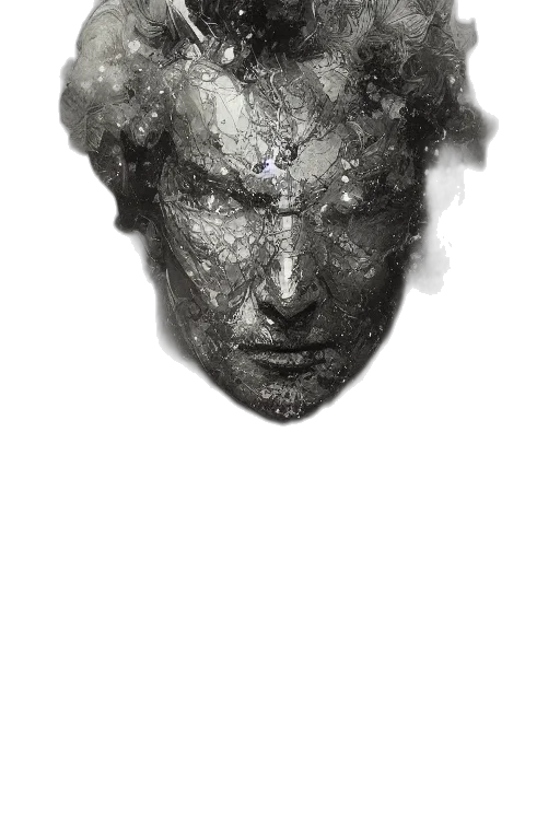 crown, face, mask, jewelry, photorealistic, fantasy art, concept art, 3d render transparent PNG cut-out