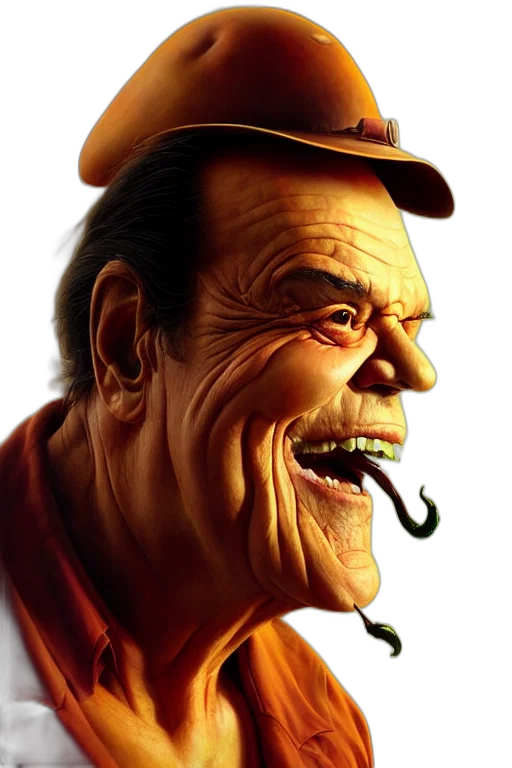 face, mask, staff, photorealistic, concept art, 3d render, comic book art, jack transparent PNG cut-out