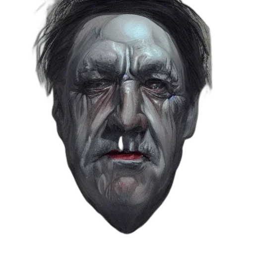 face, mask, creature, hat, photorealistic, concept art, watercolor, 3d render transparent PNG cut-out