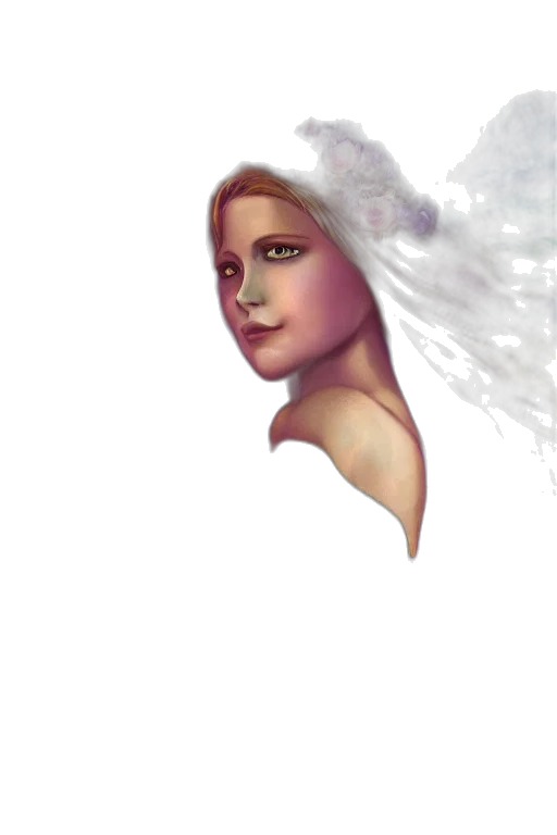 face, hair, mask, crown, fantasy art, watercolor, concept art, photorealistic transparent PNG cut-out