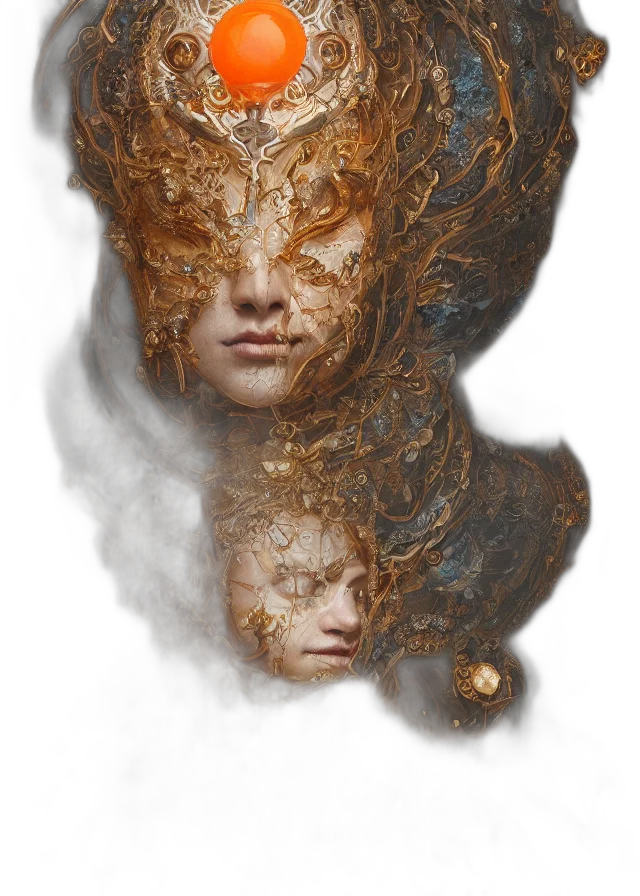 mask, face, crown, hair transparent PNG cut-out